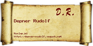 Depner Rudolf névjegykártya